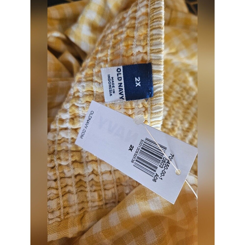 NWT Old Navy Linen Blend Gingham Mini Dress Plus Size 2X - Picture 6 of 10